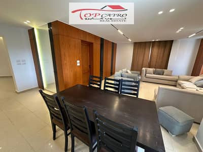 apartment for rent furnished in Madinaty in B1 in a very distinguished location, special finishes, furnished with modern and contemporary furnishings