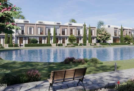Townhouse with Lagoon View in Villagio next to Golf Views and New Giza