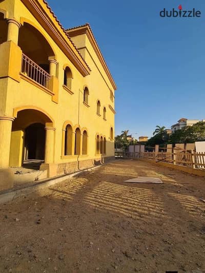 For sale in Rehab Hills, independent corner villa without internal finishing, special location
