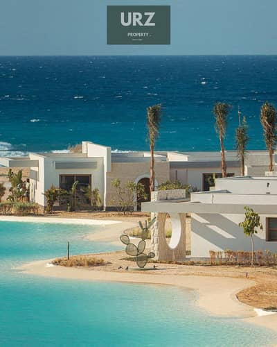 Lagoon & Sea View Townhouse Fully Finished with ACs and 44% Discount in Ras El Hekma North Coast near Azha Seasn Dose Foca Bay Marassi and Playa for S