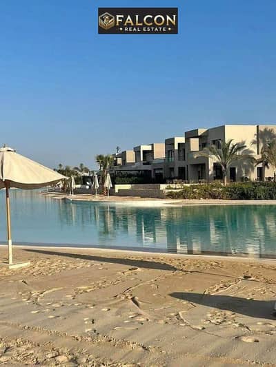 300 meters To Sea + First row lagoon Finished Chalet 112m  + ACs For Sale in Azha North Coast Ras El Hekma Next To Fouka Bay - Mountain View -