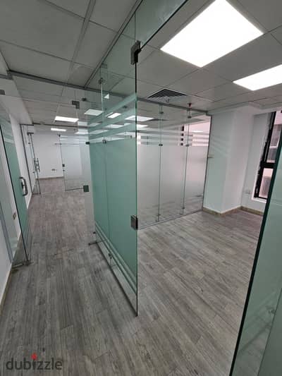 Unique administrative headquarters 120m ultra-modern for rent directly on the Maadi Ring Road in One Katameya El-Morshedy