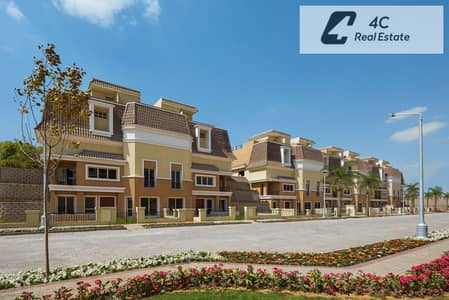 Ready to move garden villa, fully finished with ACs, shutters, and kitchen, 295sqm resale below market price by EGP1million in Sarai S2 New Cairo sale