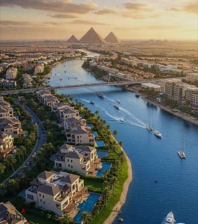 شقة للبيع في جيريان – بالم هيلز | 120 م² | فيو النيل واللاجون | غرفتين | عقد أول طرح | موقع مميز