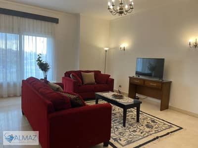 Furnished apartment for rent in The Village Gate Compound in New Cairo, located next to Point 90 Mall and Future University.