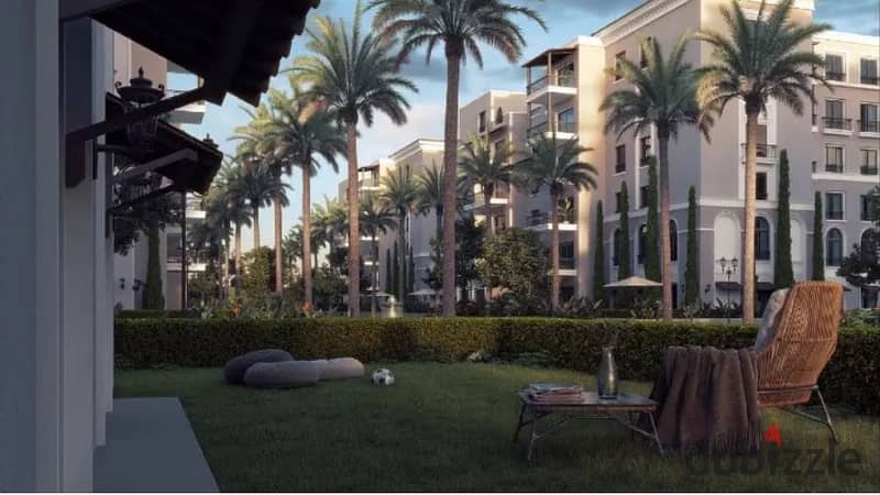 شقة 149 متر الدور الأرضي في Village West الشيخ زايد وسط مساحات خضراء بنسبة 80%