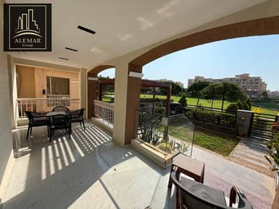 A distinctive furnished apartment for rent in Madinaty B1, boasting the largest view and wide garden in Madinaty. Area: 175 sq m + 60 sq m private gar