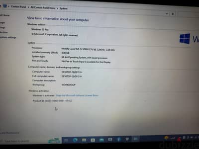 للبيع لاب توب ديل كور اي فايف كارت شاشه نفيديا خارجي