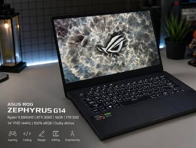 ASUS ROG Zephyrus G14 Ryzen 9 5900HS RTX 3060 16GB 1TB