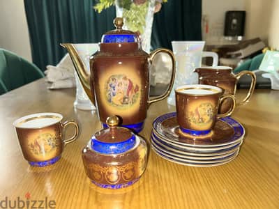 للبيع طقم قهوة بورسلين تشيكوسلوفاكي أصلي Vintage