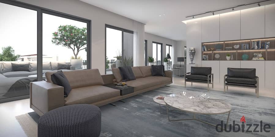 بنتهاوس 213 متر 4 غرف + غرفة مربية مع حمام خاص في Village West - فيلدج ويست كمبوند الشيخ زايد وسط 125 فدان مساحات خضراء