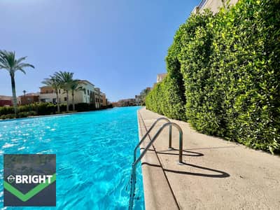 بفيو مباشر ع pool هتستلم أخر شاليه 155م - 3 غرف - متشطب - بأوفر لايقارن بالماركت في مراسي الساحل الشمالي - marassi north coast