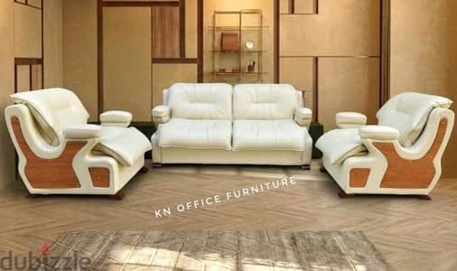 طقم انتريه جلد مستورد من شركة kn office furniture