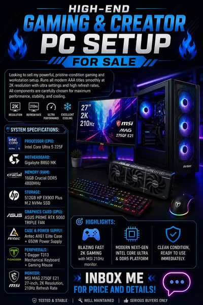 MID RANGE GAMING AND CREATOR PC تجميعة كاملة MID RANGE GAMING AND CREATOR PC تجميعة كاملة