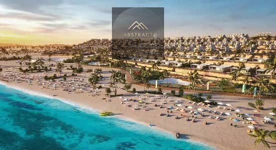 قصر فاخر للبيع مُجهز بالكامل ومفروش صف أول مطل على البحر مباشرة في مارينا ٥ ( لسان الوزراء )