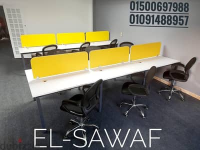 خلية عمل-ورك ستيشن خشب mdfاسباني- اثاث مكتبي- work station- partiton