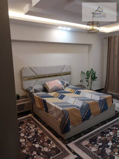 Furnished apartment for rent in Zahra Al-Maadi, Italian neighborhood, distinguished and upscale location, very close to Carrefour, Al-Saada Street, and all services, brands, restaurants, and cafes.