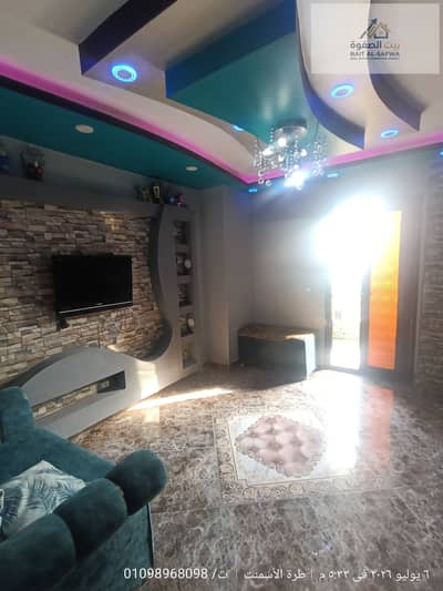 Apartment for rent, furnished, Kornish Al-Maadi, Torra, near Al-Shorouk Club and Al-Ikhaa Compound.