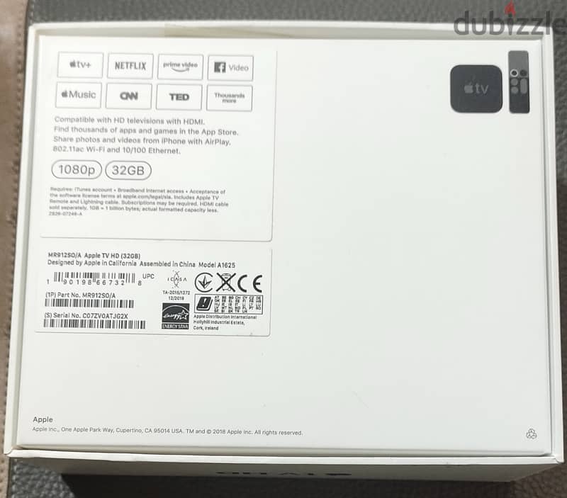 Apple TV HD –Model A1625 1