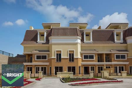 The Lowest Price for a Corner Villa 217 sqm + 60 sqm Garden  3 Bedrooms - In a Very Prime Location in Sarai New Cairo