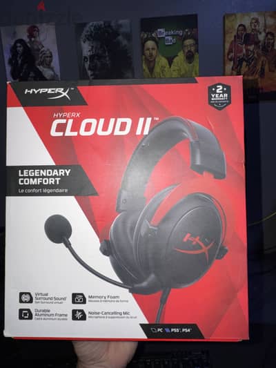 HYPERX clould 2 + 7.1 soundcard + box + all included