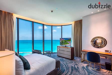 Ready to view in apartment with direct sea view fully finished for sale with the highest investment return in Alamein Towers North Coast