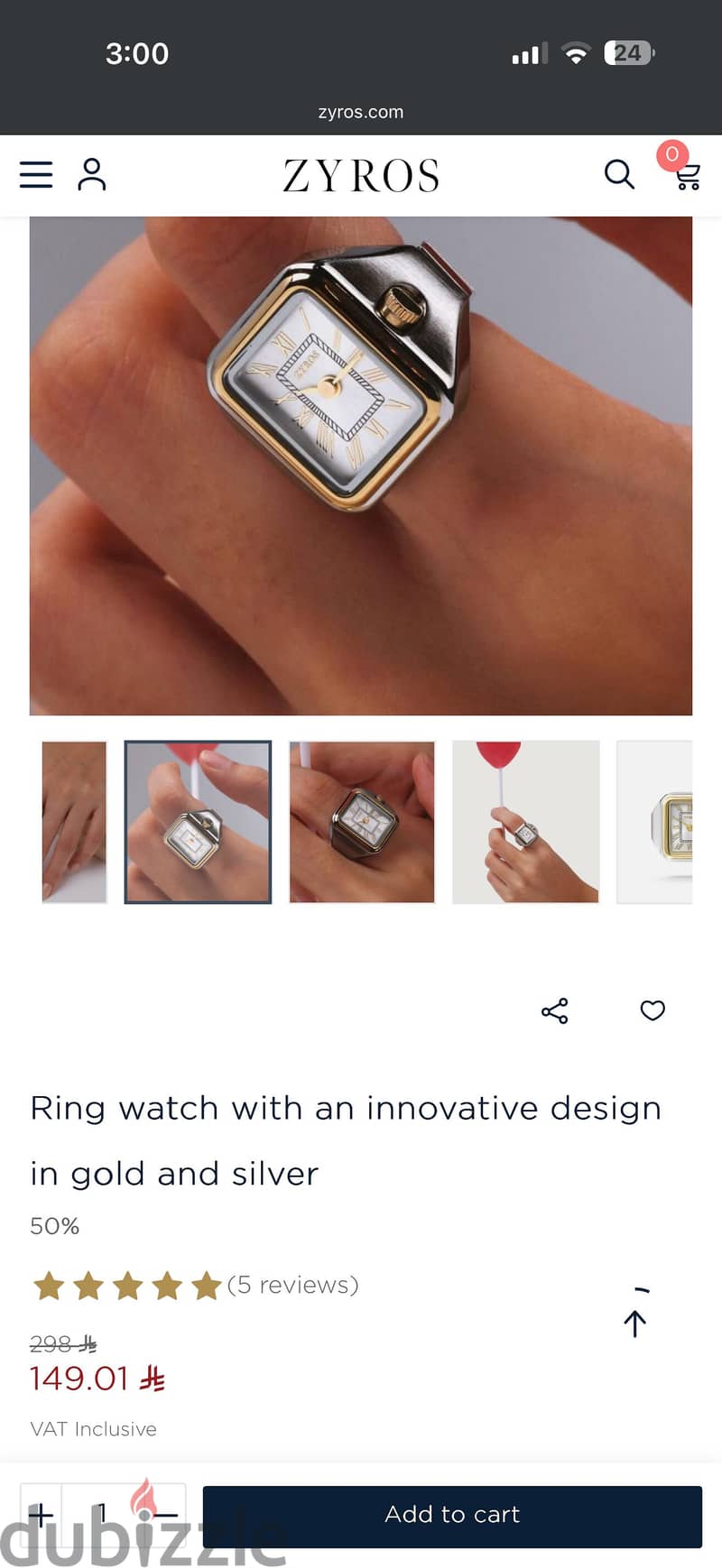 Watch ring “ZYROS” 1
