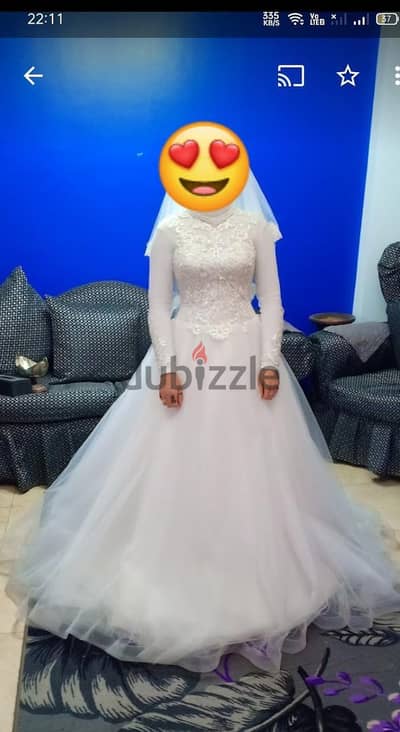 فستان فرح مستعمل للبيع
