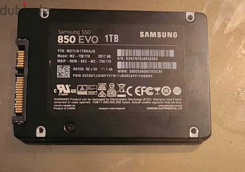 Samsung 850 evo 1TB 1