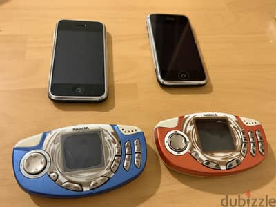 Apple - iPhone 2G and Nokia 3300 - retro tech