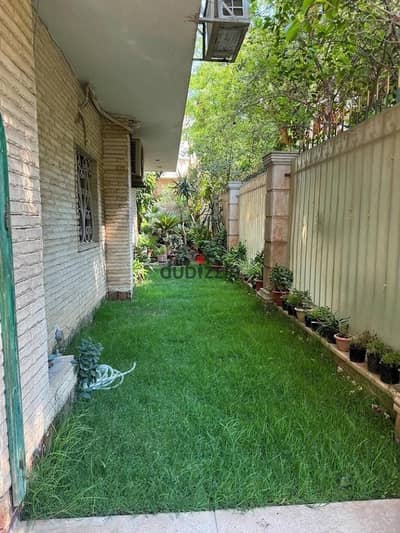 Luxury fully furnished duplex for rent in the prestigious Sarayat Maadi area, featuring a private entrance, elegant finishing, a charming private gard