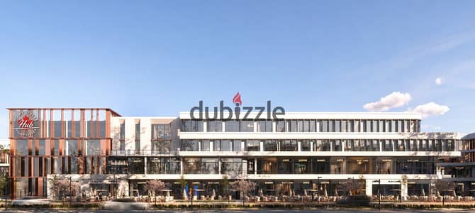 عياده للبيع بمساحه 30م بسعر استثماري بأقل مقدم واطول فتره سداد في HUB POINT STREET MALL في قلب حدائق أكتوبر  October gardens