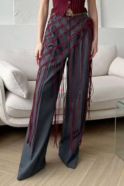 macrame skirt and belts