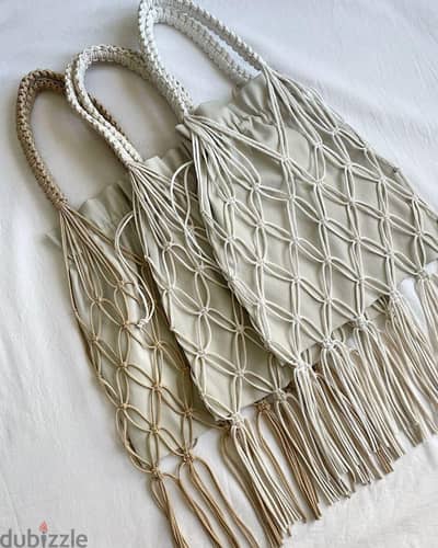 boho macrame tote bag