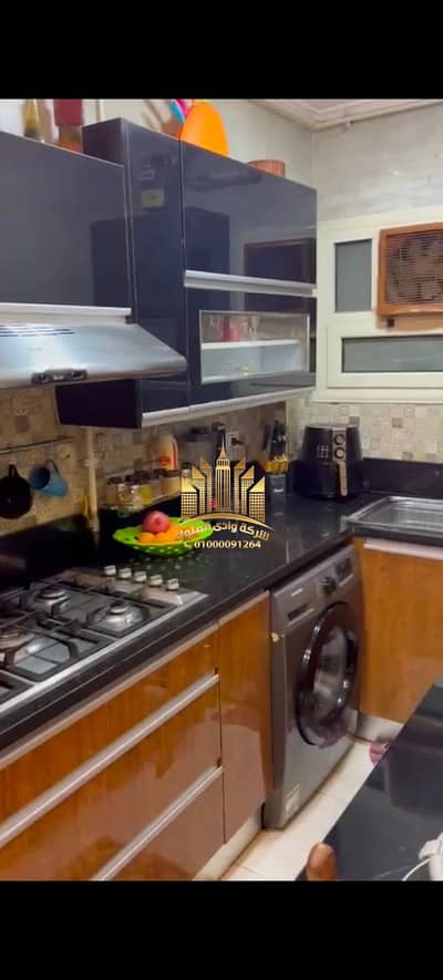 Apartment for sale in Palm City Al Nakheel on the ring road Maadi 89 m space two bedrooms and two reception rooms bathroom and kitchen super lux finishing sixth floor not the last 2 elevators building 11 floors security 24 hours surveillance cameras very luxurious entrance required 2 million 500 thousand final cash only