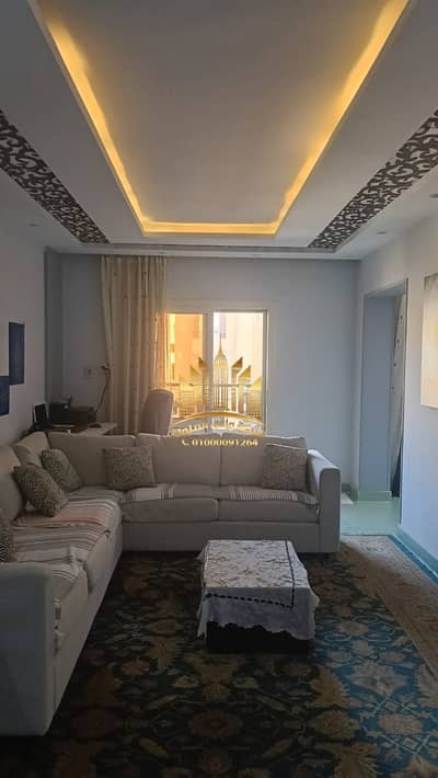 Apartment for sale in the city of Abad al-Rahman behind the Sports Club on the circular road Maadi Al-Muqattam next to Sama Cairo Tower 150 m three rooms two bathrooms large reception very distinctive façade not scratched eighth floor 2 elevators natural gas electricity meter landline and internet required final cash only 2 million