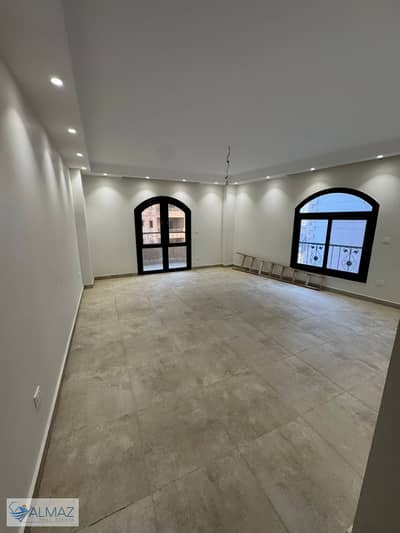 A 200 sq m unfurnished apartment for rent in Al Banafseg Buildings, First Settlement. The neighborhood directly overlooks North 90th Street and Yousse