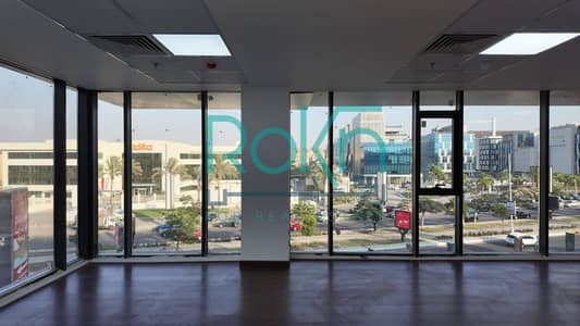 Fully finished office with a stunning view, next to Arkan Plaza.