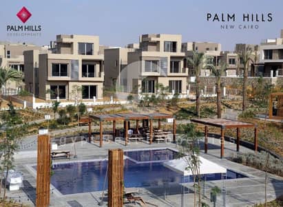 Landscape & pool view ready to move semi finished standalone villa for sale in Palm hills new cairo compound 5th settlement