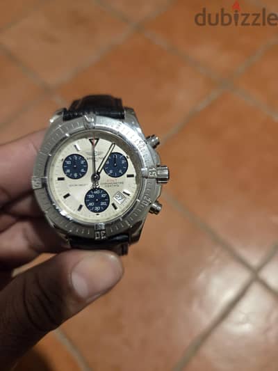 Breitling chronograph quartz- full set of straps - excellent condition