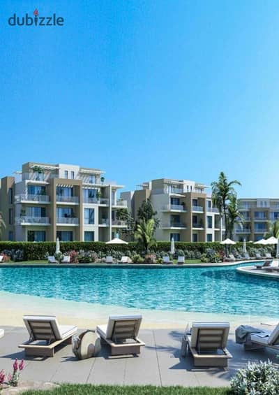 Finished chalet, lagoon view for sale in Sea Shore, Ras El Hekma, North Coast, in installments over 8 years