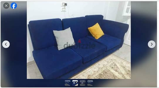 ركنة كبيرة جدا لونها ازرق ٣ قطع