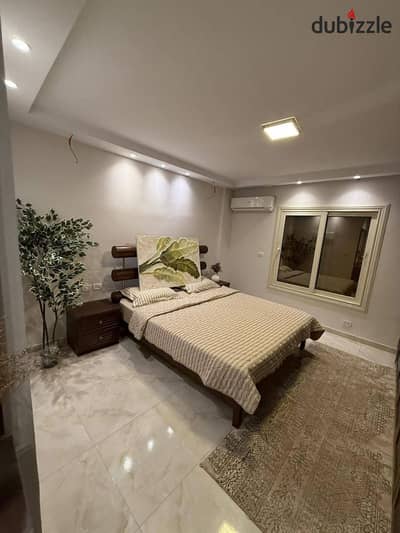 Luxury furnished apartment in Al Rehab 136m with 50m garden ultra super lux
