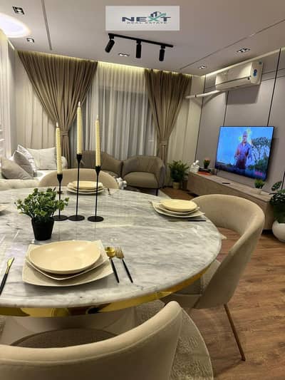 Luxury apartment for rent in Madinaty B12. Hotel-style furnished with premium finishing, fully air-conditioned, and ready to move in. Prime location n