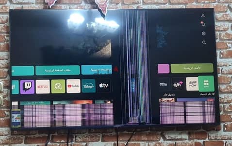 شاشة ٦٥ بوصة lg كسر في الشاشة