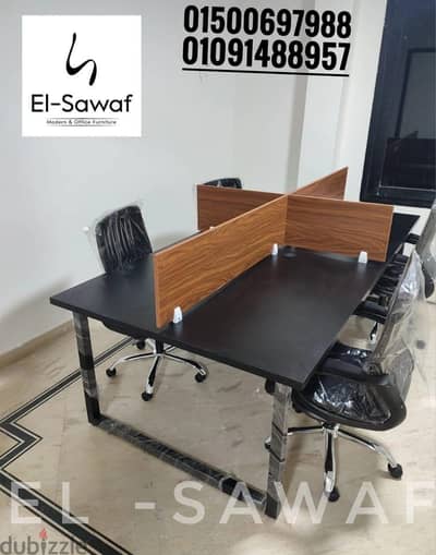 خلية عمل-ورك ستيشن خشب mdfاسباني- اثاث مكتبي-work station-partiton