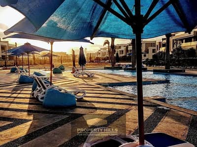 شاليه 4 غرف 184 م بروف متشطب بالكامل استلام فورى فى لافيستا كسكادا سيدي عبدالرحمن بجانب مراسي