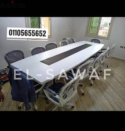 ترابيزة اجتماعات خشبmdfاسباني، ميتينج رووم، meeting table،meeting room