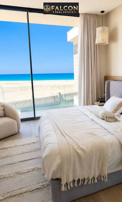 get now town house villa 4 bed first row fully finished & frnished + AC`S full privacy prime location next to alamein towers & mazarine