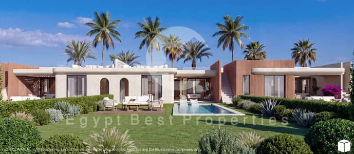 NUBA SERVICED VILLA FOR SALE PHASE ONE IN PRIME LOCATION WITH LOWEST DP 5% ONLY IN OGAMI IN RAS AL HEKMA IN NORTH COAST